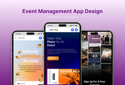 The concept for User Interface Design of an Event Management App app design banner concept design event app event app ui figma minimal slick design ui ui design ui inspiration uiux design ux ux design