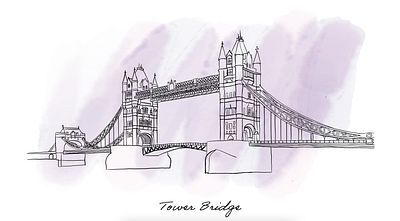 Bridges across UK and US illustrations