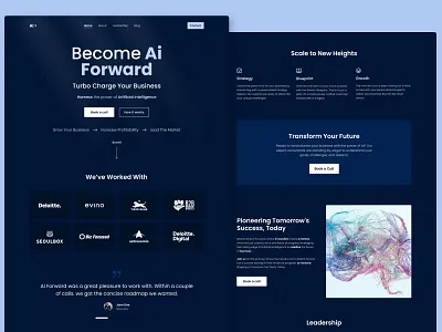 Landing Page : AI ai hero section landing page start up technology ui ui design ux ux design web design
