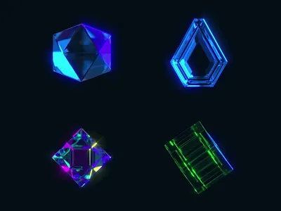 3D Gems 3d 3d glass 3ds max germ illustration motion graphics