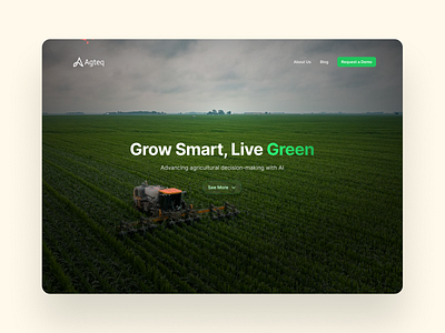 AI-driven agriculture Landing page (Ui animation) agriculture ai animation landing landing page motion graphics ui userinterface ux