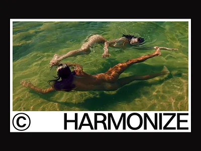 Harmonize animation brand branding clean design digital editorial grid layout minimal photo swiss typography web