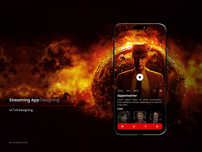 Streaming App - Mobile App UI appdesign mobileappdesign uidesign uiux userexperience videostreaming