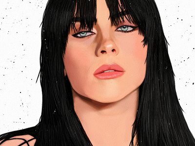 Billie Eilish Portrait Fanart art arte billie eilish color design dibujo digitalart drawing fanart illustration music ozgaleano portrait retrato singer