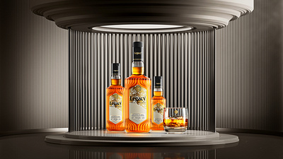 Legacy Premium Whisky 3d alcohol bottle cgi drink indian packaging packshot render whisky