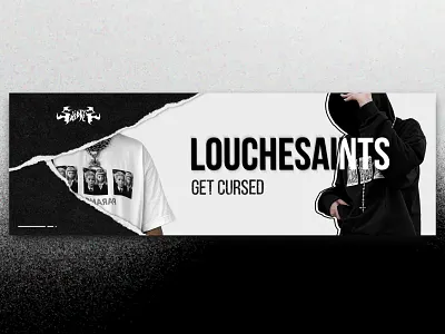 Clothing Brand Web Banner ad black branding clothing brand design graphic design ui ux white