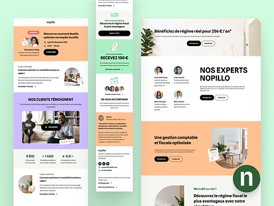 Nopillo — New homepage 2/2 ads brand branding design freelance product design real estate ui