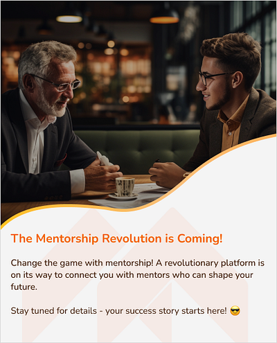 New Mentor Mentee Application Teaser app flyer mentor ui