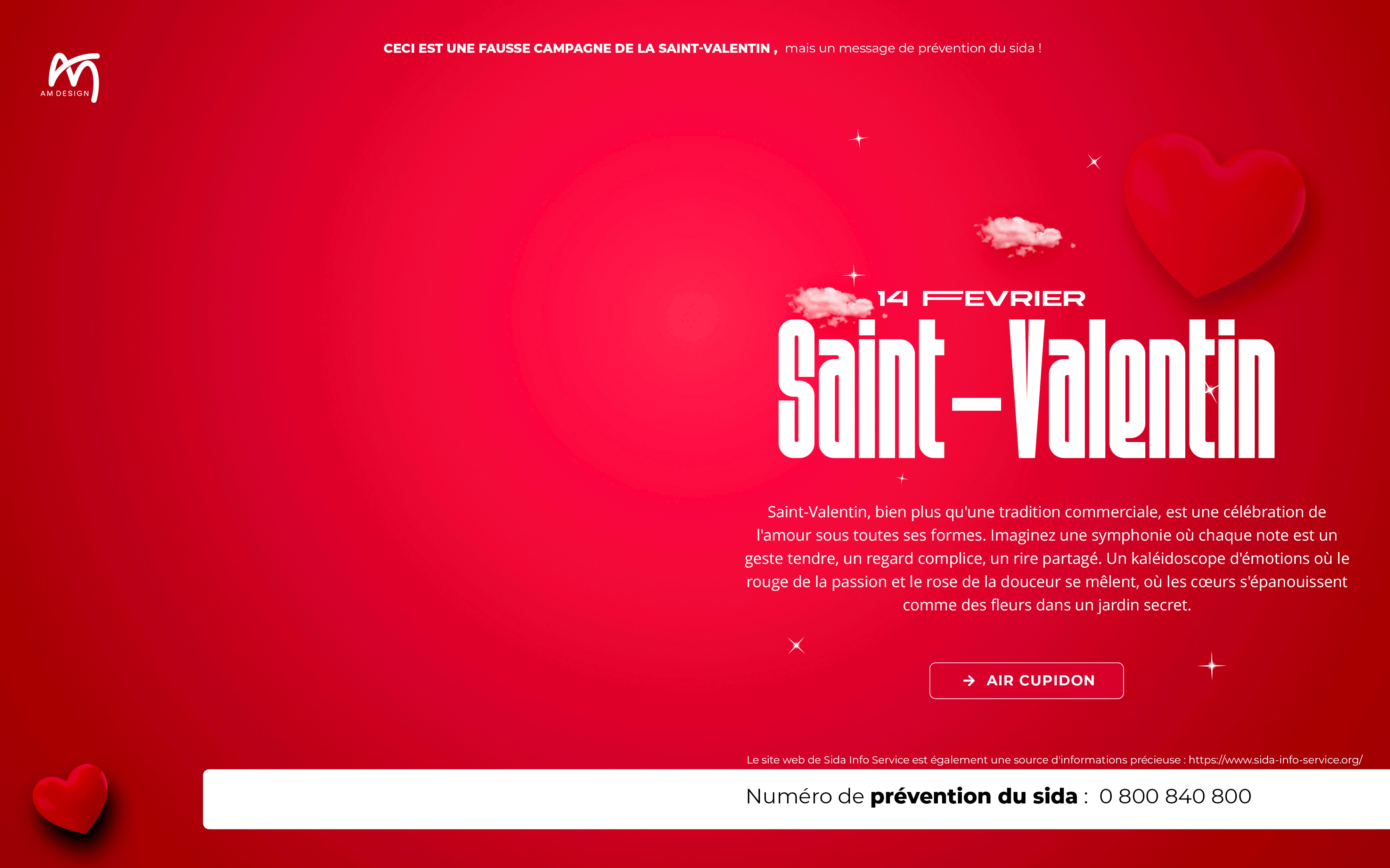 SAINT-VALENTIN I AIR CUPIDON 2024 ads graphic design illustration motion graphics photoshop socialmedia typography valentins day vector