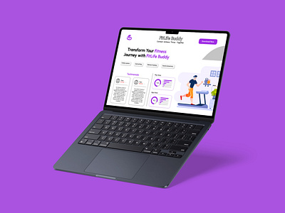 FitLife Buddy Mobile App Landing Page (Daily Ui Day 3) app app page daily ui dailyui design intereaction design landing page ui ui designer uiux web page