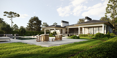 Residential house rendering 3d 3d modeling 3drender architecture frameviz visualization