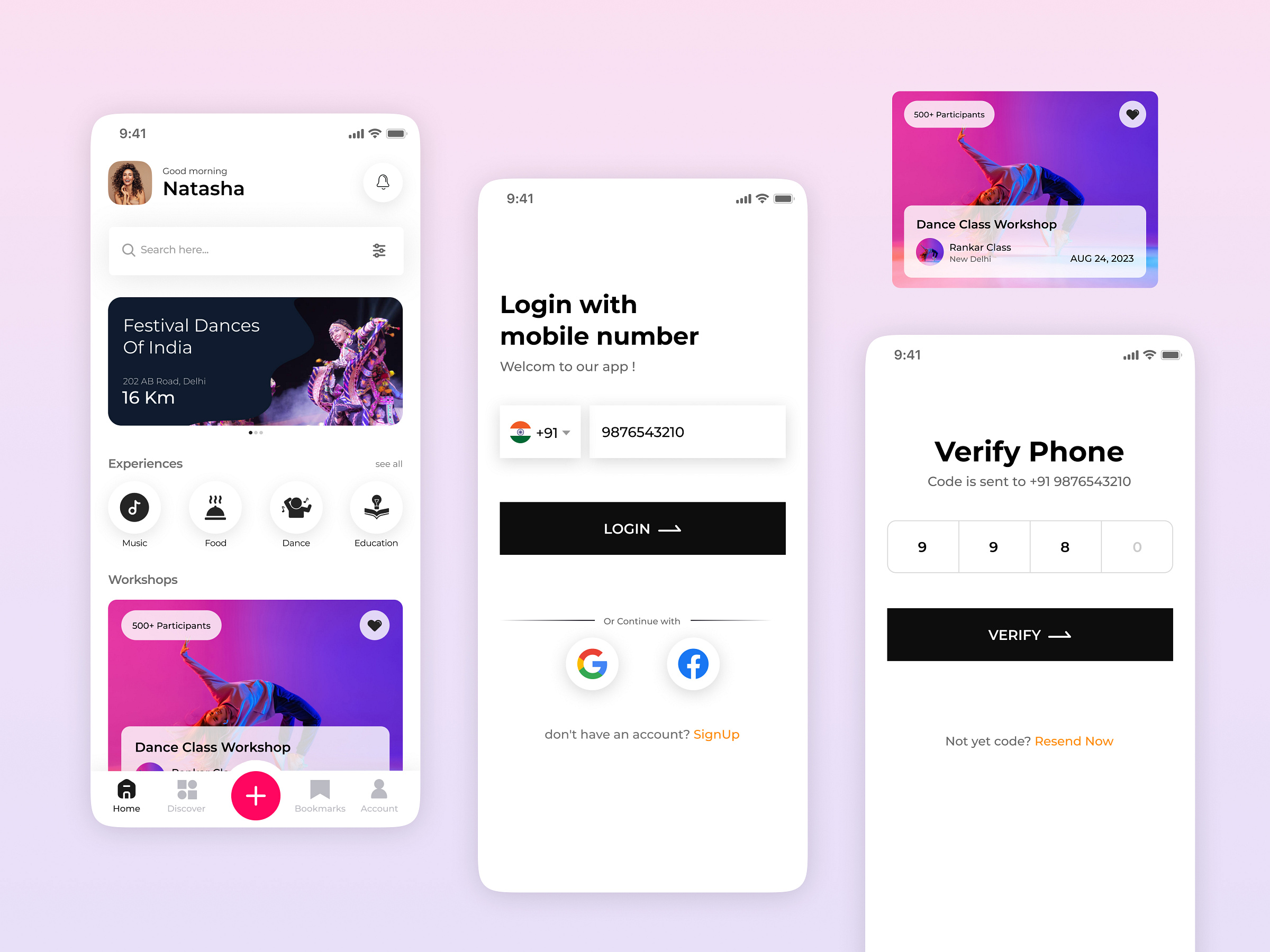 Login + Dashboard of the mobile app by Aakash Designer on Dribbble