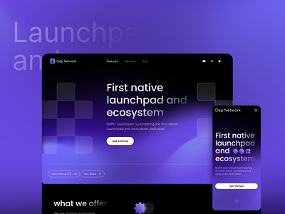 Web3 Landing page & Branding | Dark theme app ui blockchain branding dark theme design graphic design illustration logo ui