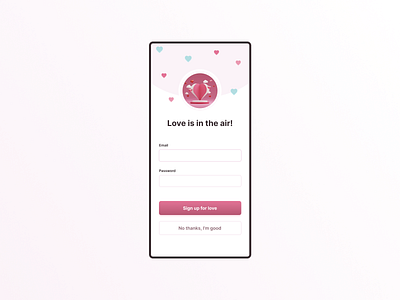 Dating app sign up design mobile ui ux