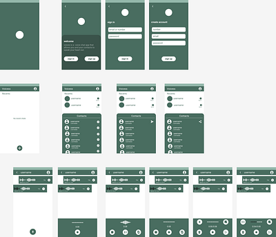voicess mobile app ui branding graphic design ui