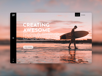 Composition Work about Surfing composition design graphic design illustration landing page sport surfing typography ui ux vector warm colors