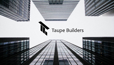 Logo design and branding for construction brand “taupe builders” branding graphic design logo ui