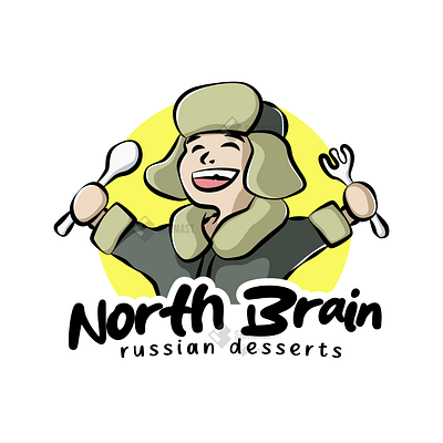 North Brain: Russian Desserts adobe illustrator cartoon character comic design dessert digital art food illustartion logo mascot