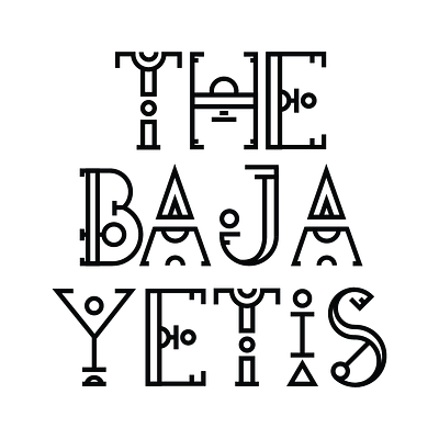 Baja Yetis Logo black logo type white