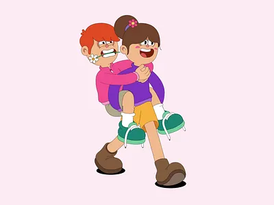 Happy Valentines Day Walk animation design graphic design illustration logo vector