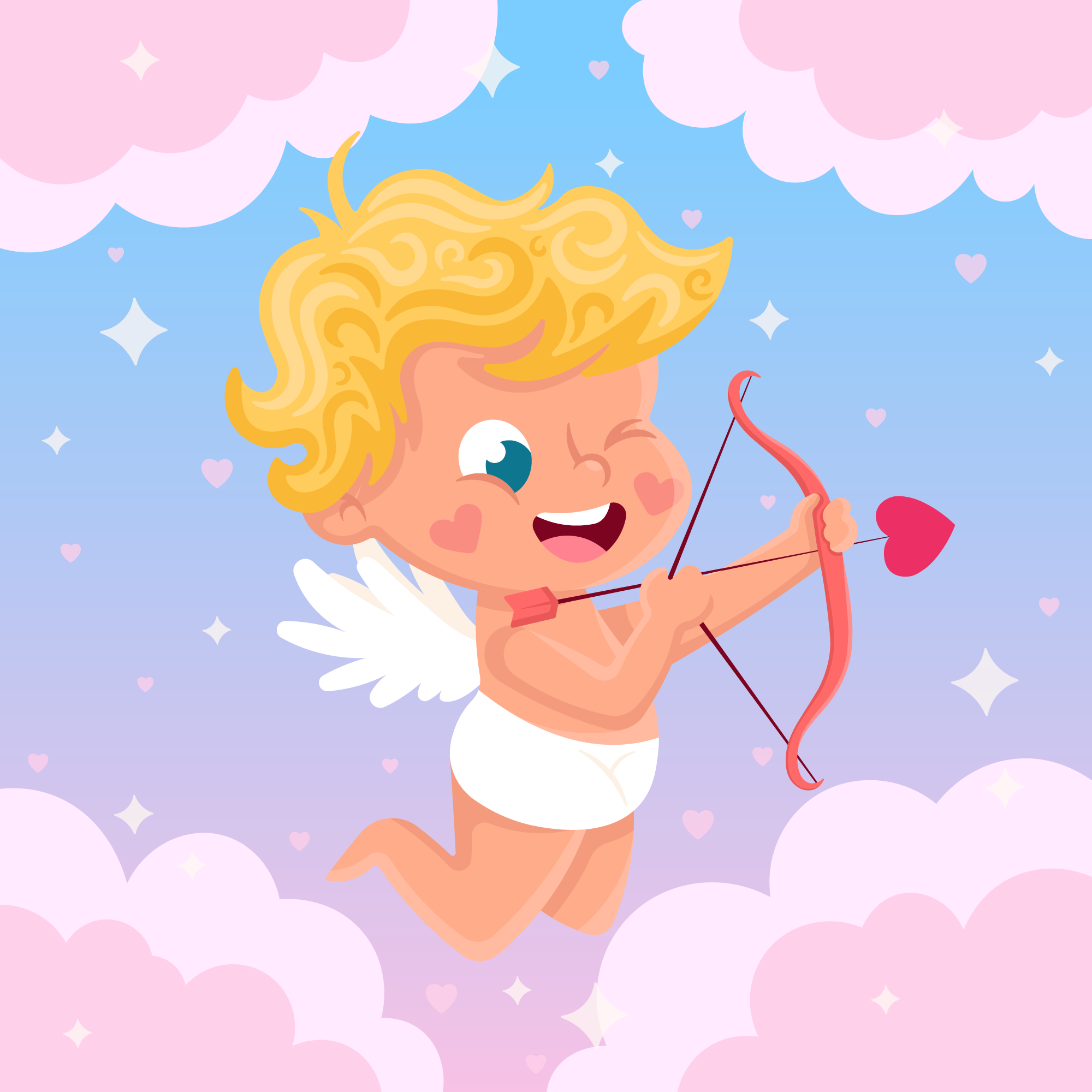 Happy Valentine's Day 💞💐 angel baby candy character design cloud cupid design graphic design heart illustration logo logo design sweet valentine valentines valentines day valentines day design valentines day illustration valentines day logo vector