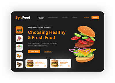 Food burger fastfood food pizza ui web