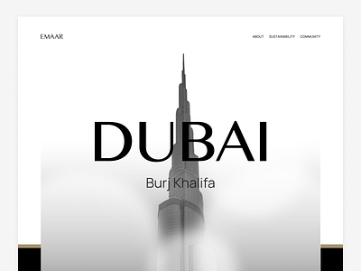 Burj Khalifa Landing Page Concept branding design figma graphic design ui ux web