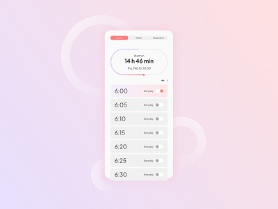 Alarm Clock Mobile Screen Design alarm challenge clock daily ui challenge dailyui design desktop mobile mobile screen mobile ui screen ui