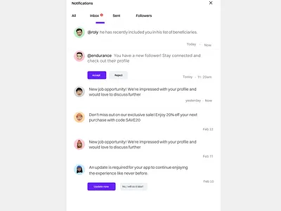 Notification Modal Design✨