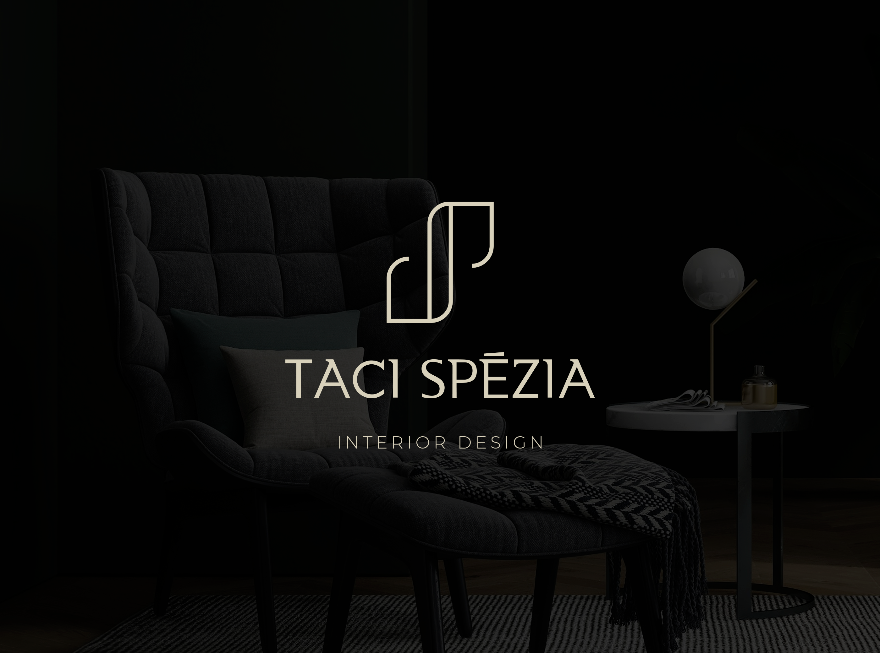Logo Taci Spézia brand design branding design elegant graphic design interior designer logo logotype monogram neutral tones sophisticated