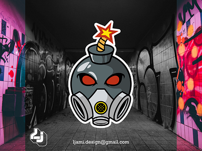 Bomber Graffiti Shop bomb character design graffiti graphic design illustration logo