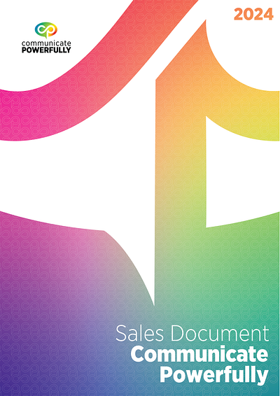 Communicate Powerfully Sales Document booklet branding graphic design