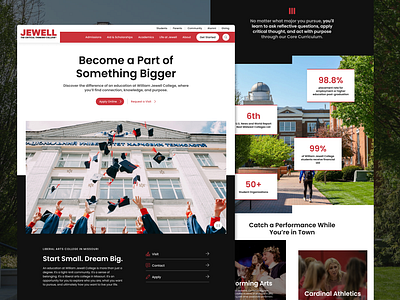 William Jewell College - Web Design college college design college website education graphic design home page liberal arts red school school design school website uni university university design university website ux web web design website design william jewell college