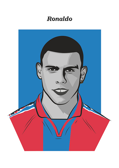 Baby-faced Assassins: Ronaldo, Barcelona art barcelona brazil football illustration la liga ronaldo soccer