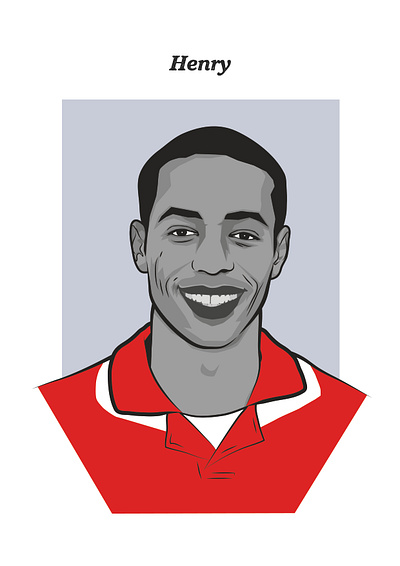 Baby-face Assassins: Thierry Henry, AS Monaco arsenal art as monaco football france illustration soccer thierry henry
