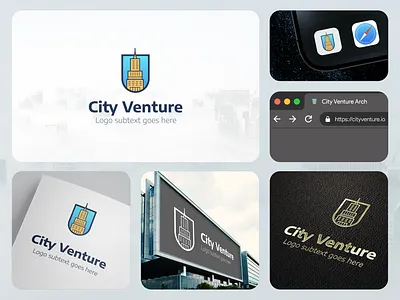 City Venture construction company branding - Daily UI 08 branding city venture construction construction company dailyui dailyuichallenge graphic design logo visual identity