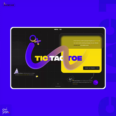 TicTacToe - Marketing Agency Website Design animation branding interaction design landing page design marketing agency micro interaction motion graphics product design ui web design website design