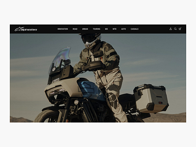 Alpinestars Battle Tested animation clean design ecommerce motorbikes typography ui ux web design