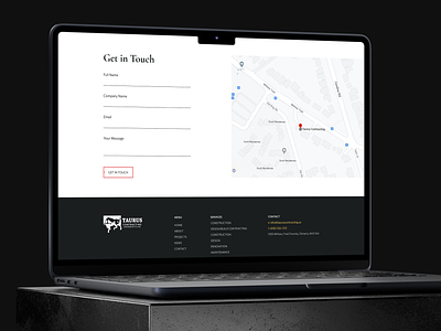 Taurus Contracting - Contact Us Page UI UX Design agency agency app agency landing page agency website construction construction landing page construction website contact us contact us page estate agency estate agency landing page get in touch get in touch page landing page real estate agency real estate landing page saas landing saas landing page ui uiux design