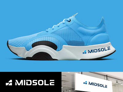 Midsole Logo Design branding clothing converse design fashion graphic design idendity logo minimalist parkour shoe shoe brand shoe shop shoe store snickers sport step