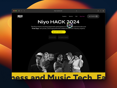 Niyofest Hackathon Hero event web design figma figmadesign product design ui ui design