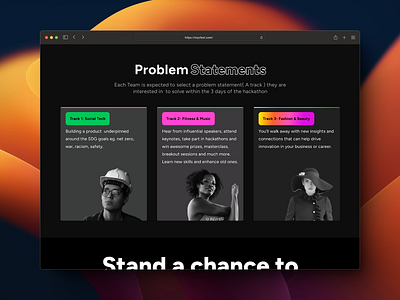 Niyohack Problem Statement app design event design figmadesign landing page ui design