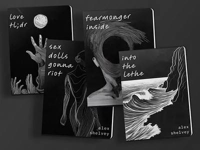 Echoes of the Post-Singularity: Stories Book Covers abstract book book cover detective emotional illustration lettering lithography publish sci fi stories thriller