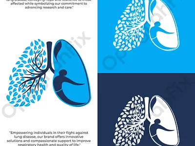 Lungs Recovery logo design | Optigrahfix 3d logo care graphic design healthcare logo logo design lungs lungs logo nonprofit logo optigrahfix recovery