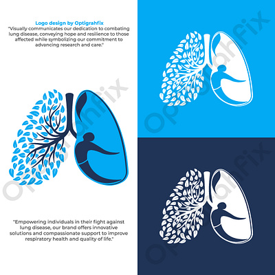 Lungs Recovery logo design | Optigrahfix 3d logo care graphic design healthcare logo logo design lungs lungs logo nonprofit logo optigrahfix recovery