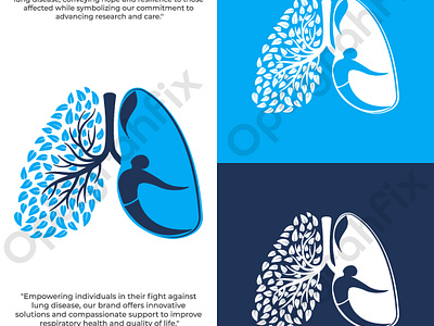 Lungs Recovery logo design | Optigrahfix 3d logo care graphic design healthcare logo logo design lungs lungs logo nonprofit logo optigrahfix recovery