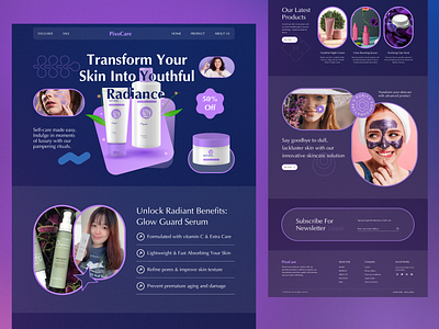 Beauty Landing page design customized