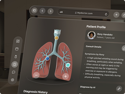 Spatial Design for Doctor Dashboard - Apple Vision Pro dashboard doctor dashboard healthcare healthcare spatial design vision pro