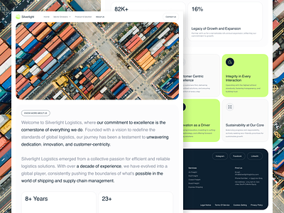 Silverlight - About Us Page about about company about us about us page cargo cargo website company profile company profile website delivery website logistic company product design shipment shipping shipping website tracking website ui ui design uiux web design website