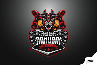 Samurai Wolf Esport Logo wolves